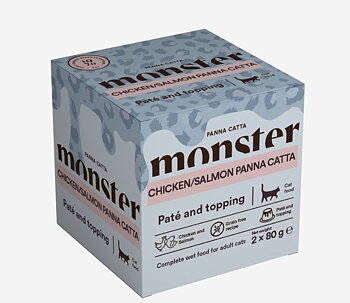 Monster Cat Panna Catta Kyckling / Lax, 2-pack
