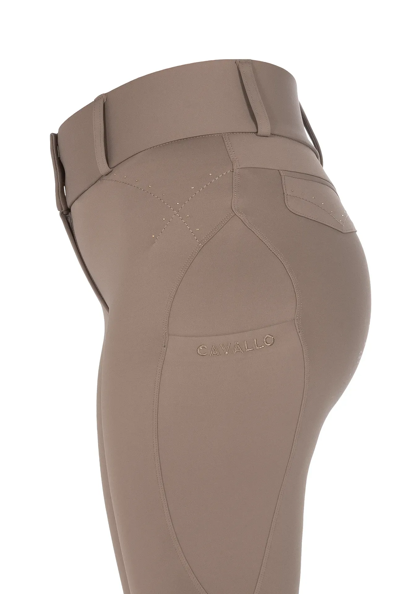 Ridbyxa Cavallo CAVALCANDERA mocha latte detalj