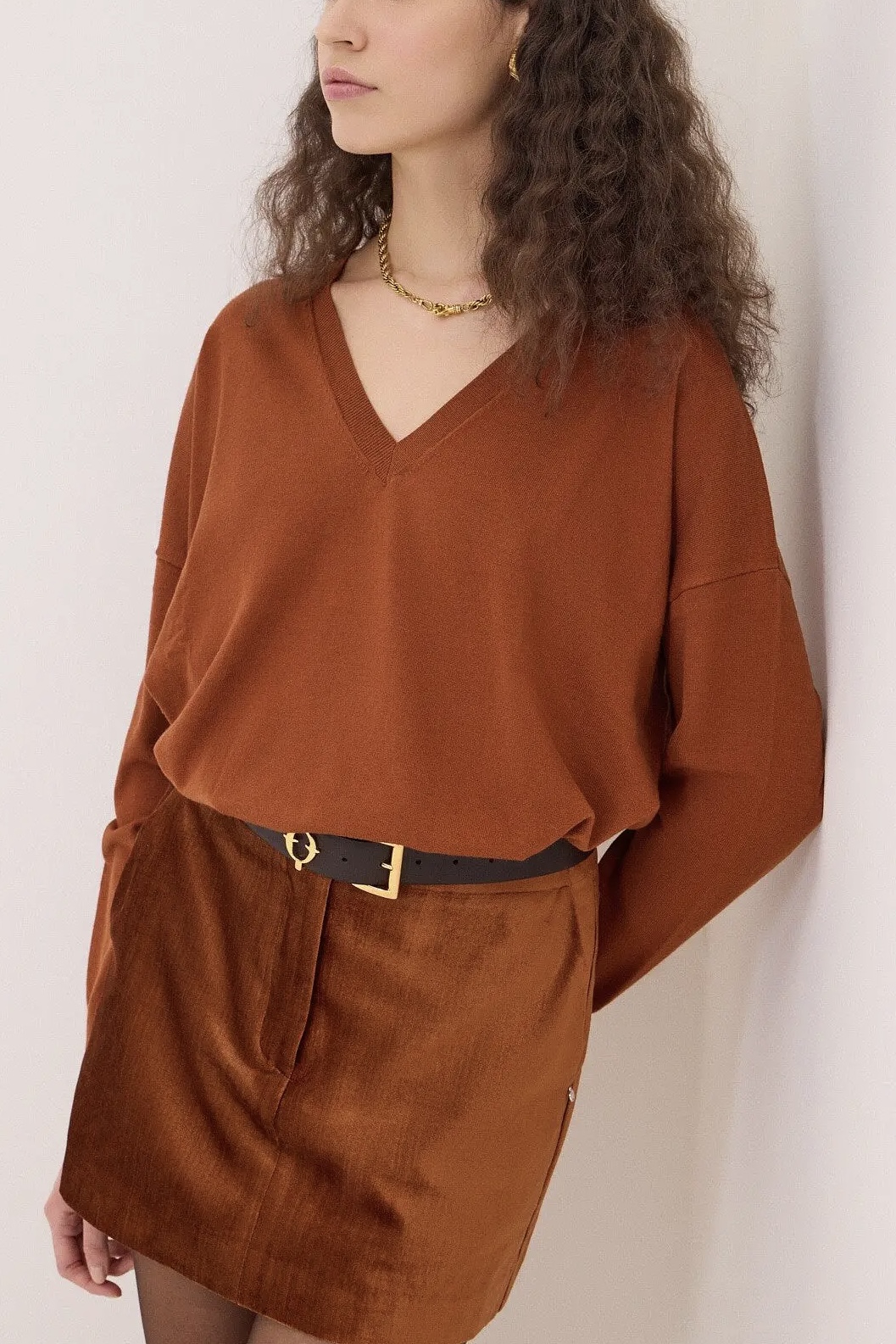 OttodÁme - Oversized V-Neck Sweater