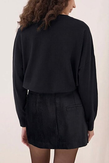 OttodÁme - Oversized V-Neck Sweater Black