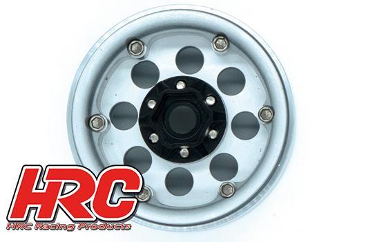 HRC HRC65102S Wheels - 1/10 Crawler - 1.9" - 12mm Hex - Aluminium - 8-Spokes - Silver (4 pcs) - 2