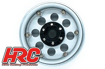 HRC HRC65102S Wheels - 1/10 Crawler - 1.9" - 12mm Hex - Aluminum - 8-Spoke - Silver (4 pcs)