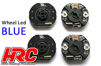 HRC HRC8741B Light Kit - 1/10 TC/Drift - LED - Wheel LED - 12mm Hex - Blue (4 pcs)