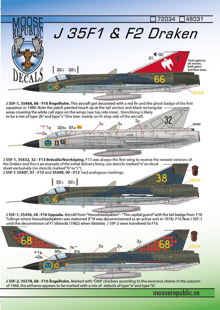 J 35F1/F2 Draken 1/48