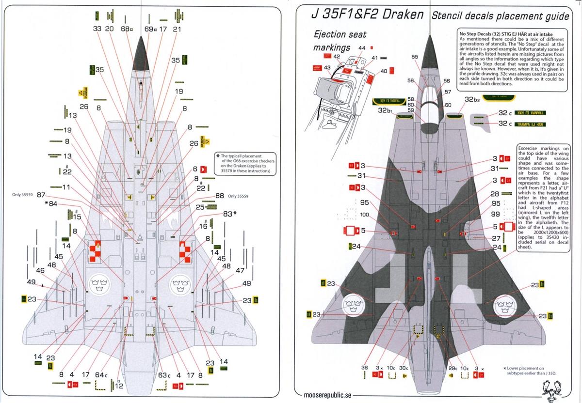J 35F1 Draken 35475 'Petter Red' 1/72