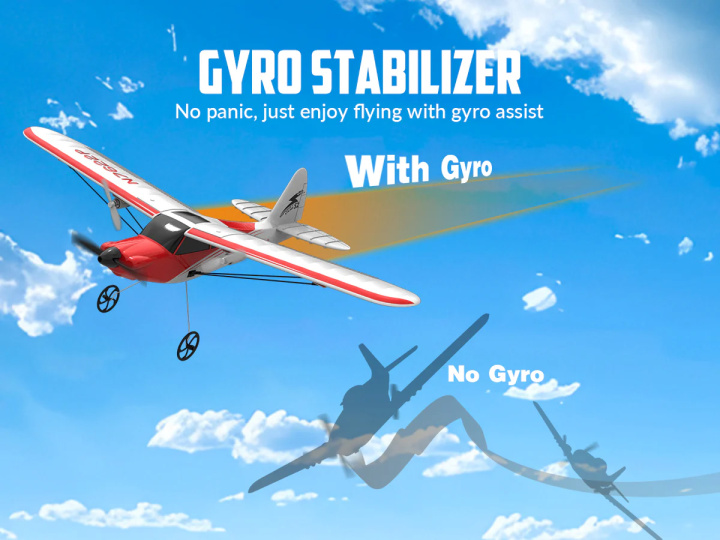Sport Cub 500 Gyro 4-Kanals 500mm RTF, röd - 3