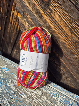 Varm sockgarn, 5106 Rosa/torkos/orange 100gr Dale garn