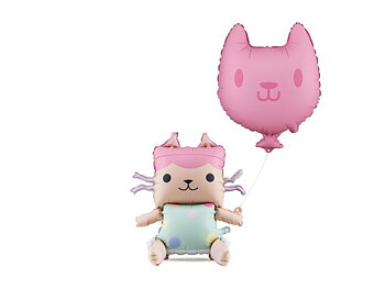 Folieballonger Baby Box och katt Gabby's Dollhouse 2-pack
