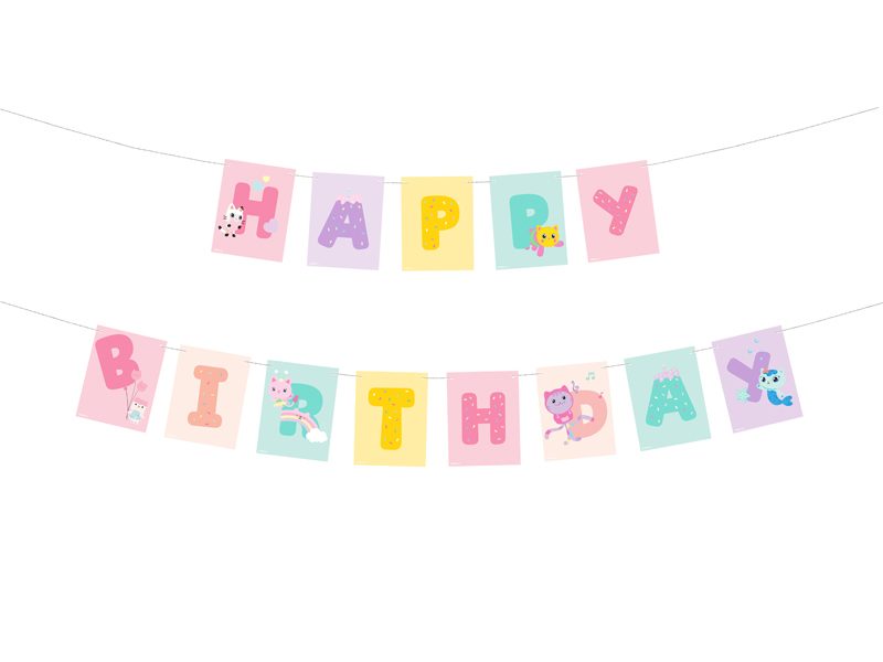 Happy Birthday girlang Gabby's Dollhouse 180 cm