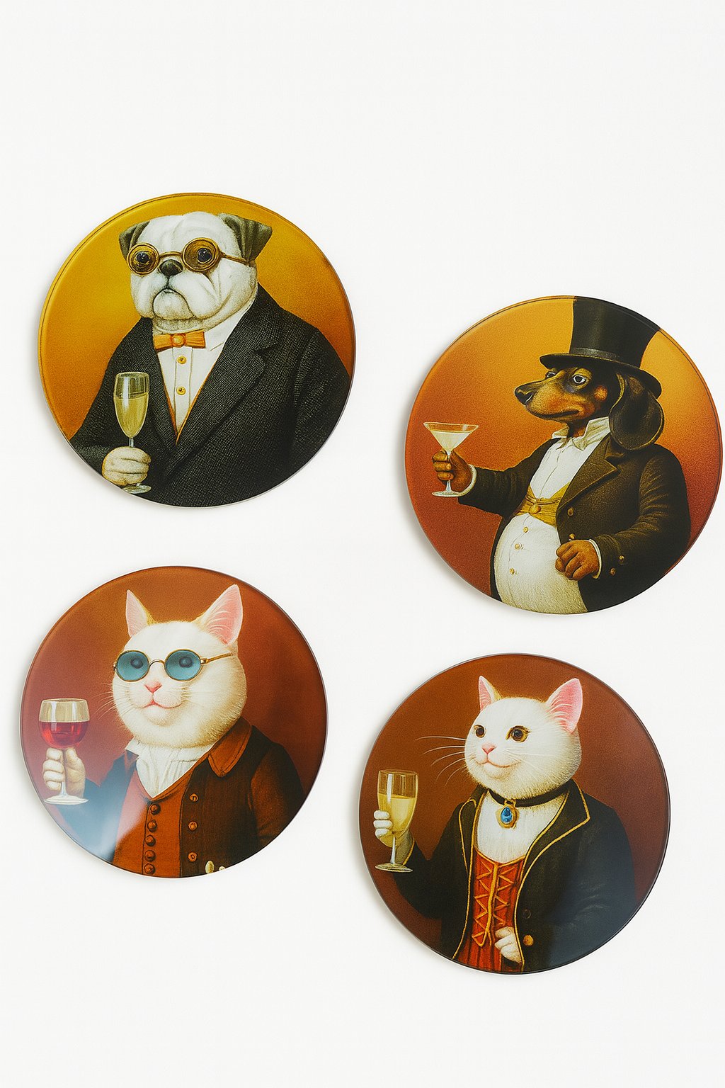 Coaster cats&dogs set/4