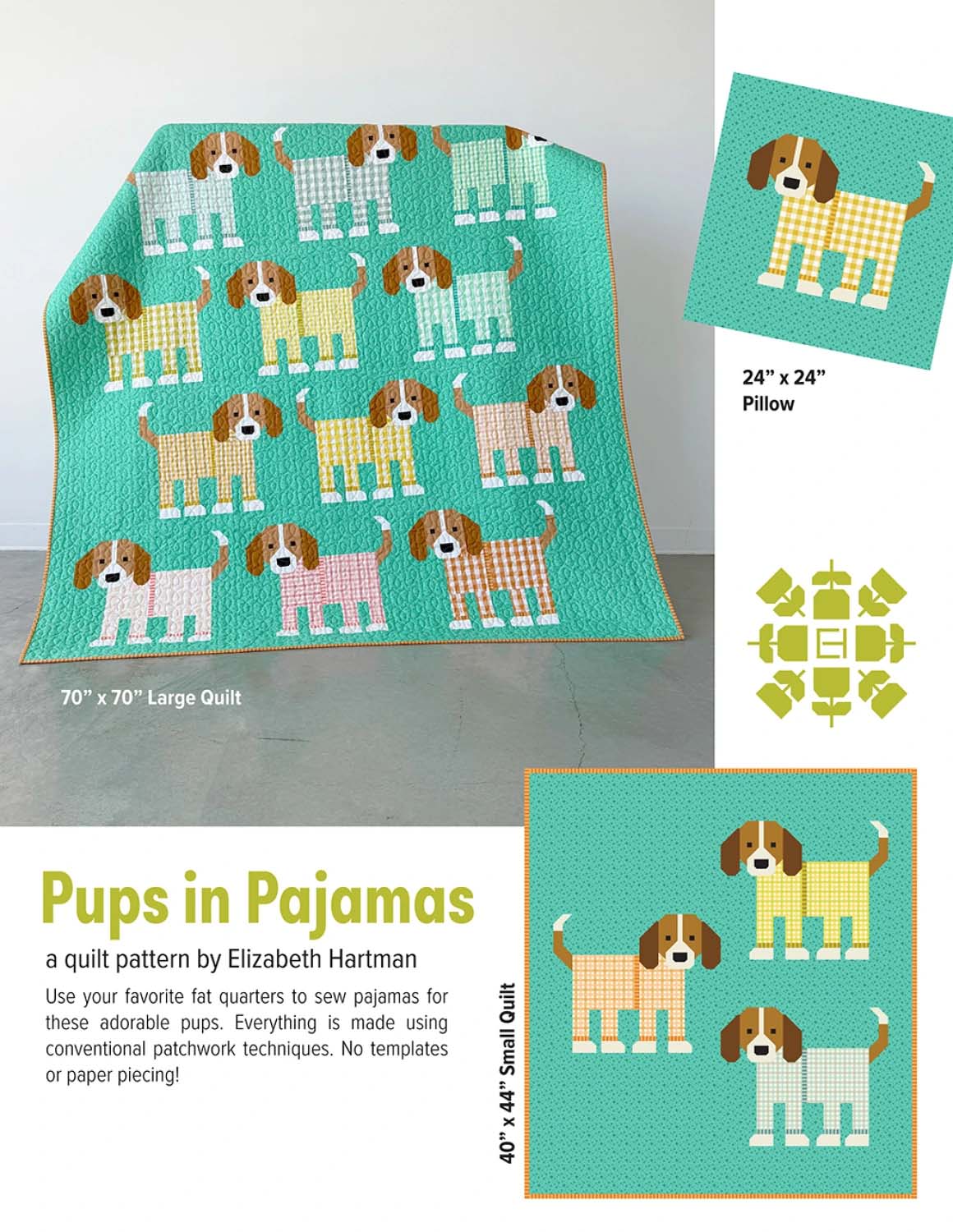 Mönsterbok: Pups in Pajamas , Elizabeth Hartman