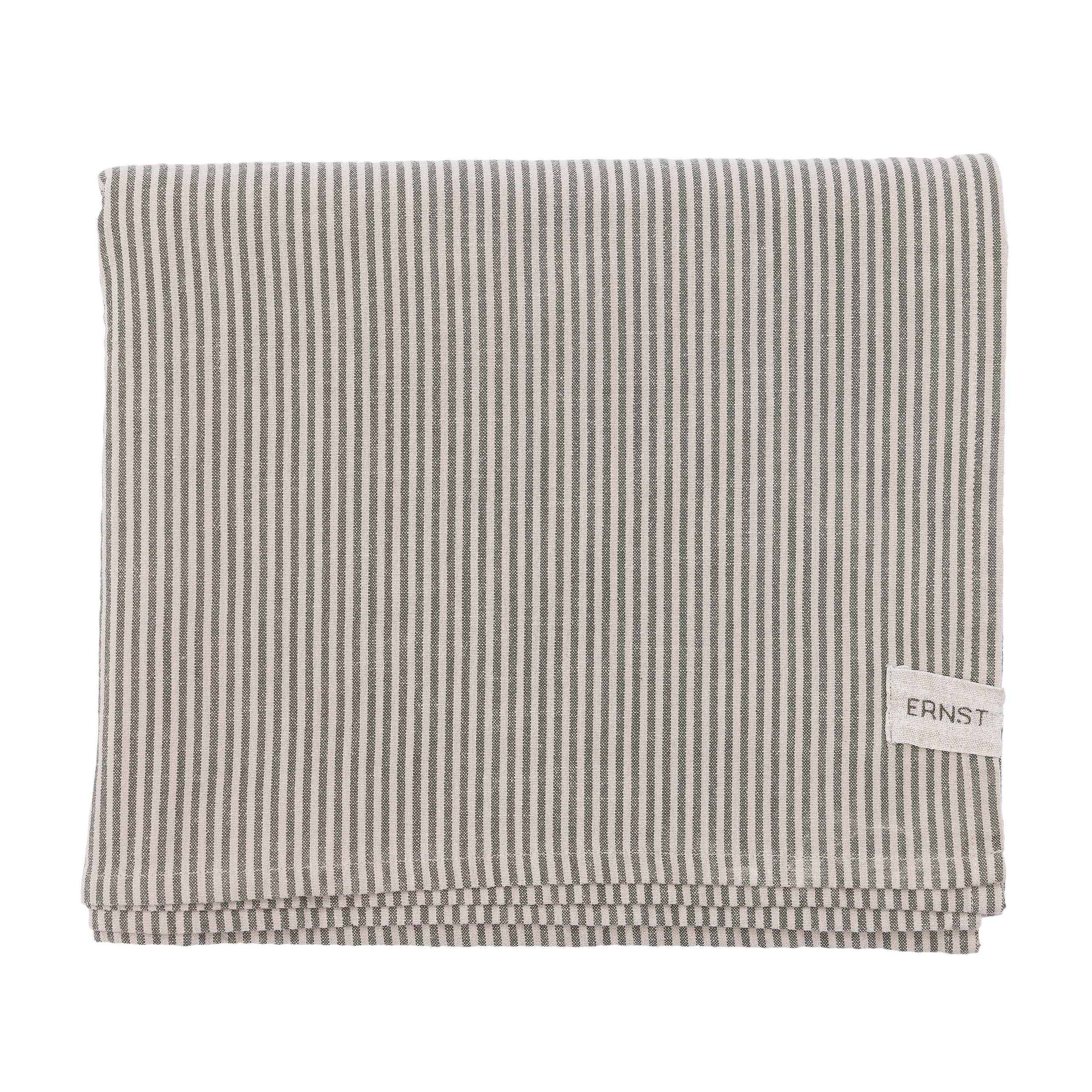 Ernst Tablecloth Striped Narrow Stripes 145x300 Green/Beige - 4