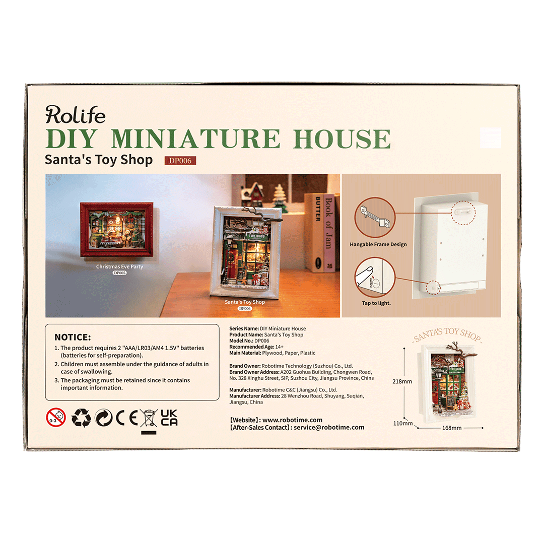 Santa’s Toy Shop DIY-miniatyr i tavelram - Rolife  - 7