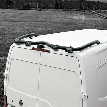 T-RACK Renault Master H2  25- with camera mounted on roof.  Rear roofbar