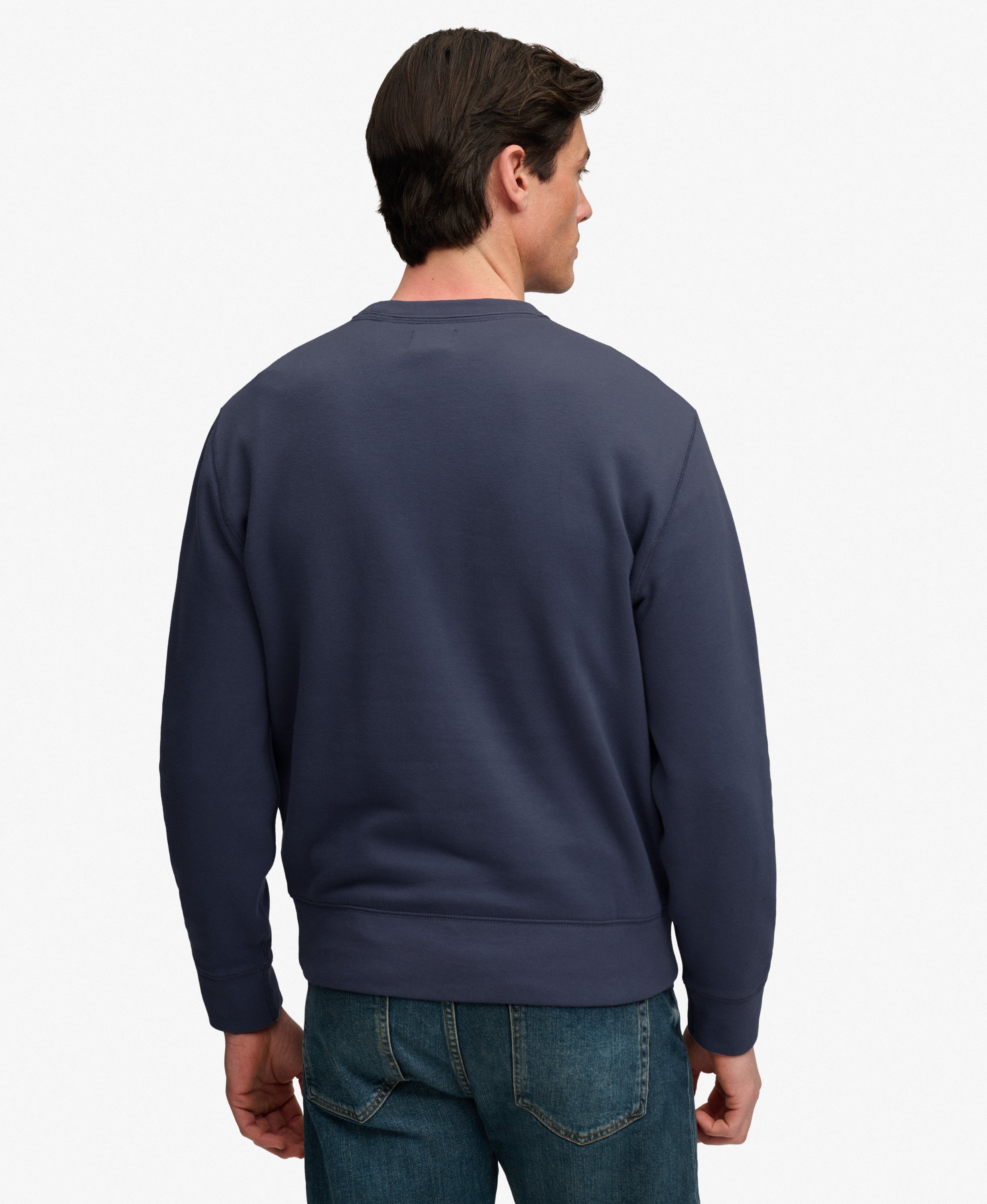 Superdry - Essential Stacked Logo Crew - Soft Navy - 2