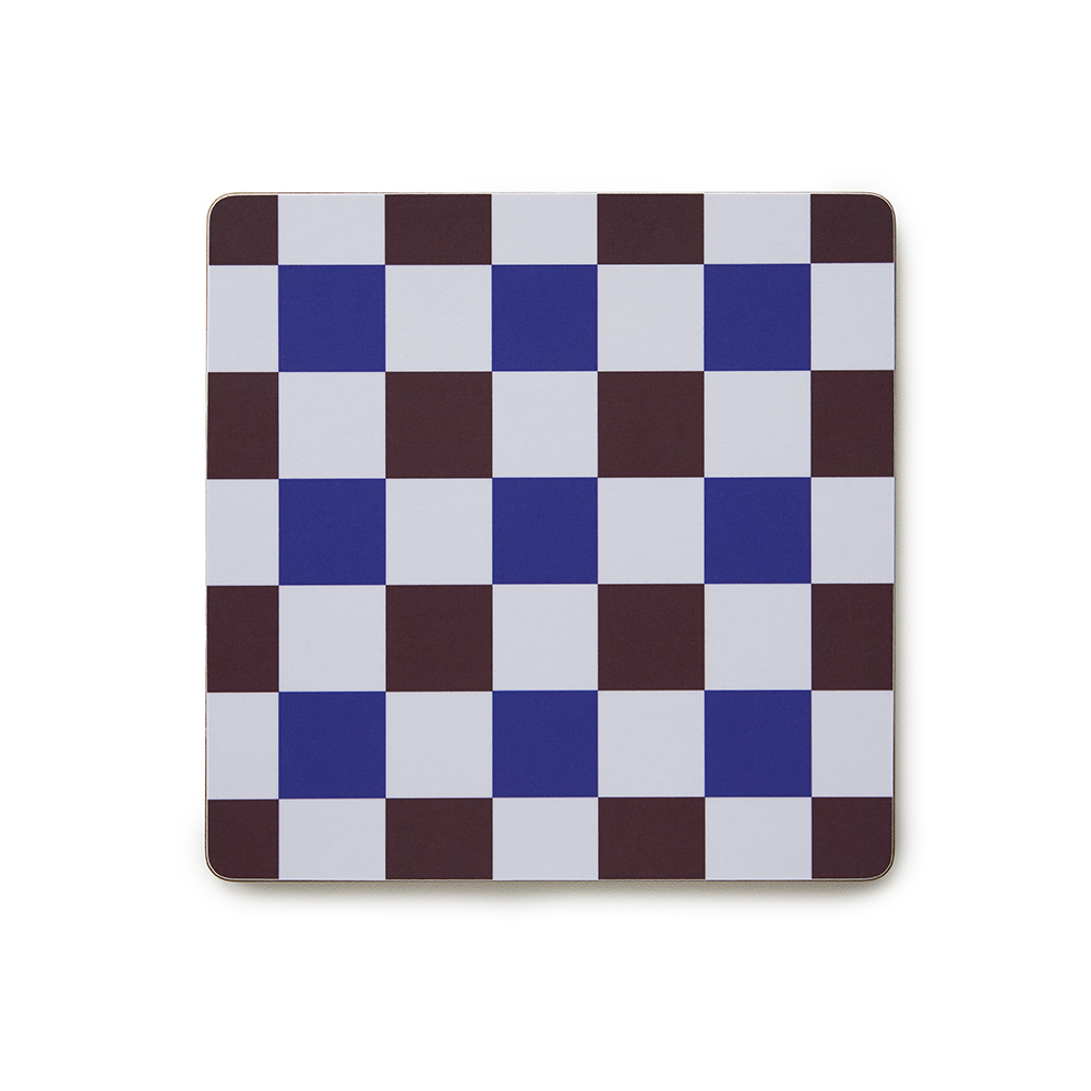 Checker Mix Grytunderlägg - 21cm - Chocolate/Blue