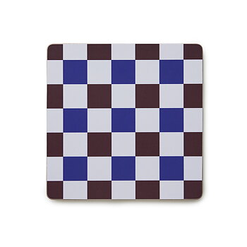 Checker Mix Grytunderlägg - 21cm - Chocolate/Blue
