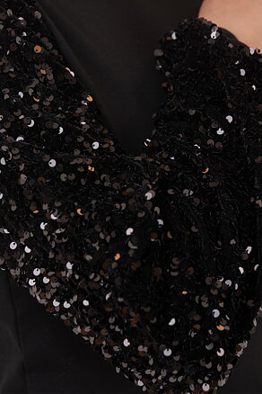 Eden sequin top - black