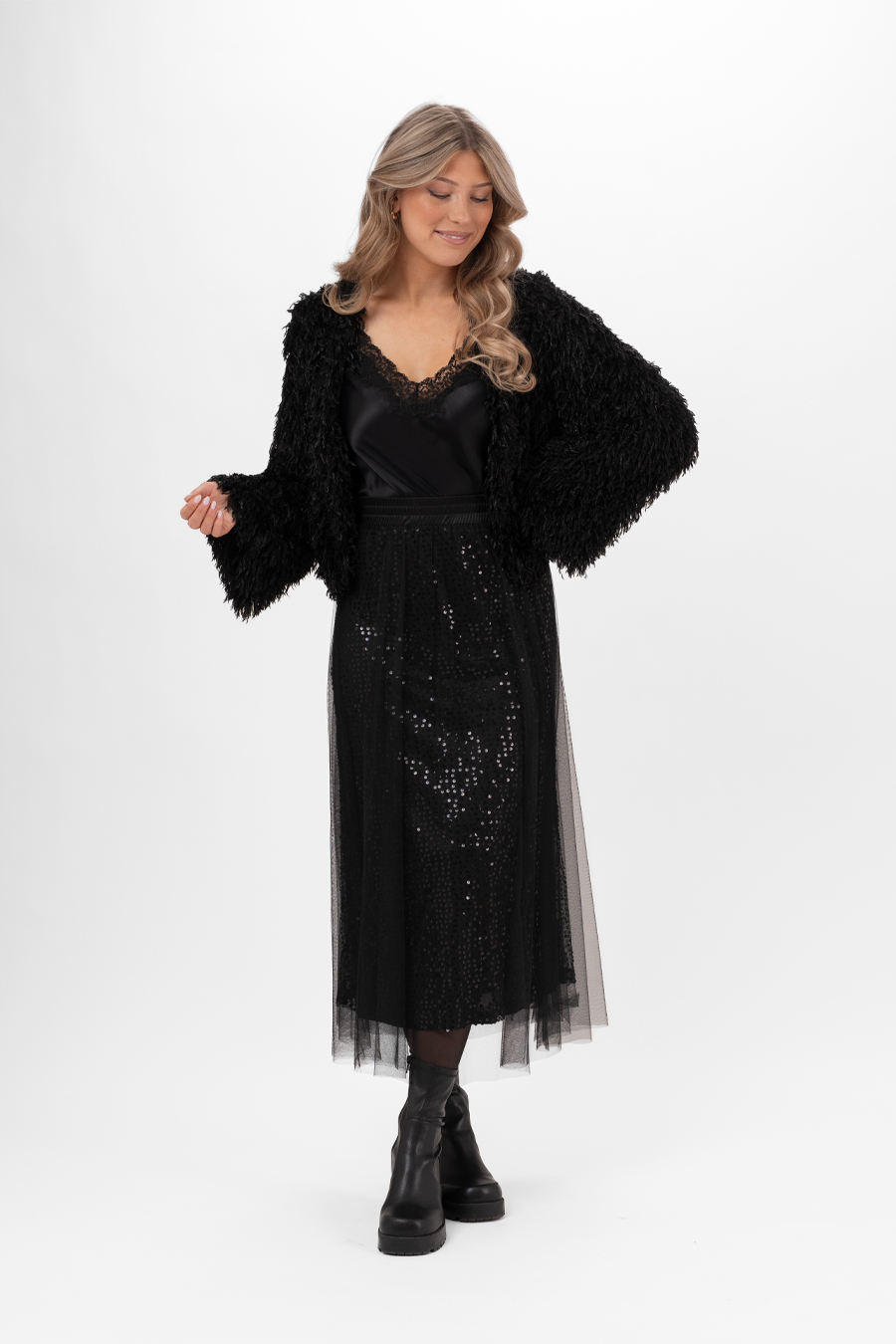 Cheriev Tulle skirt- black - 7