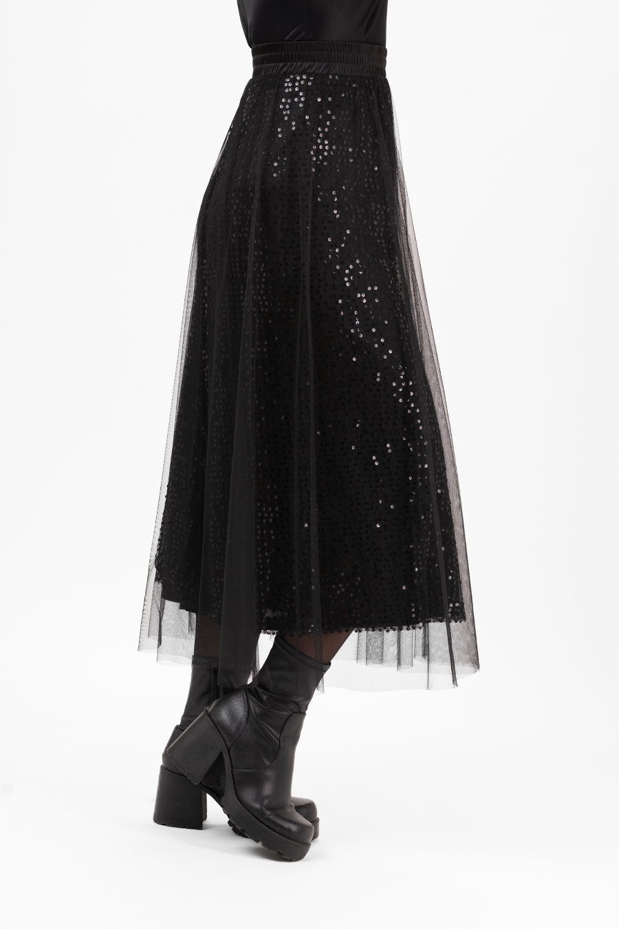 Cheriev Tulle skirt- black - 4