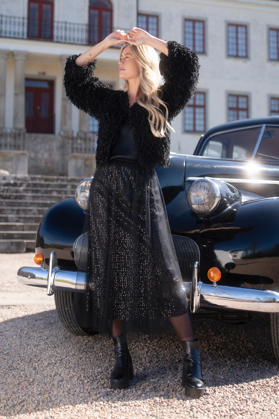 Cheriev Tulle skirt- black - 8