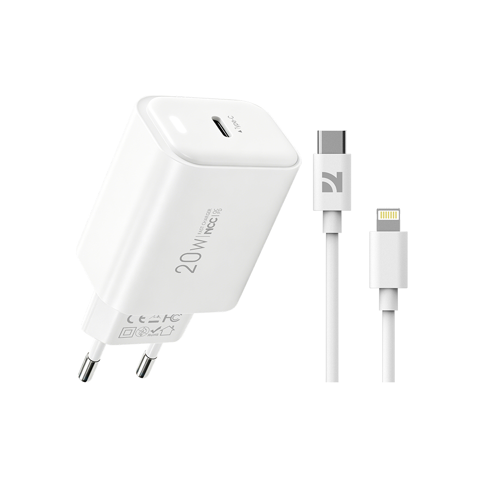 NCC 20W ADAPTER + TYPE C - LIGHTNING FAST CHARGER