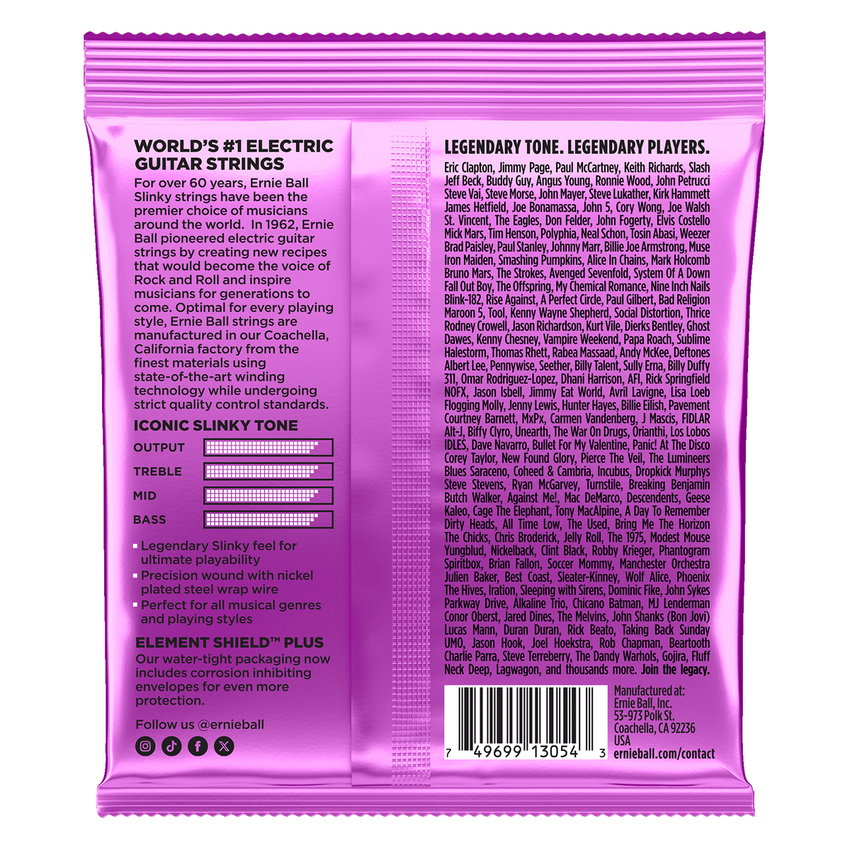Ernie Ball Nova Elektriske Guitarstrenge 011-054 - 2