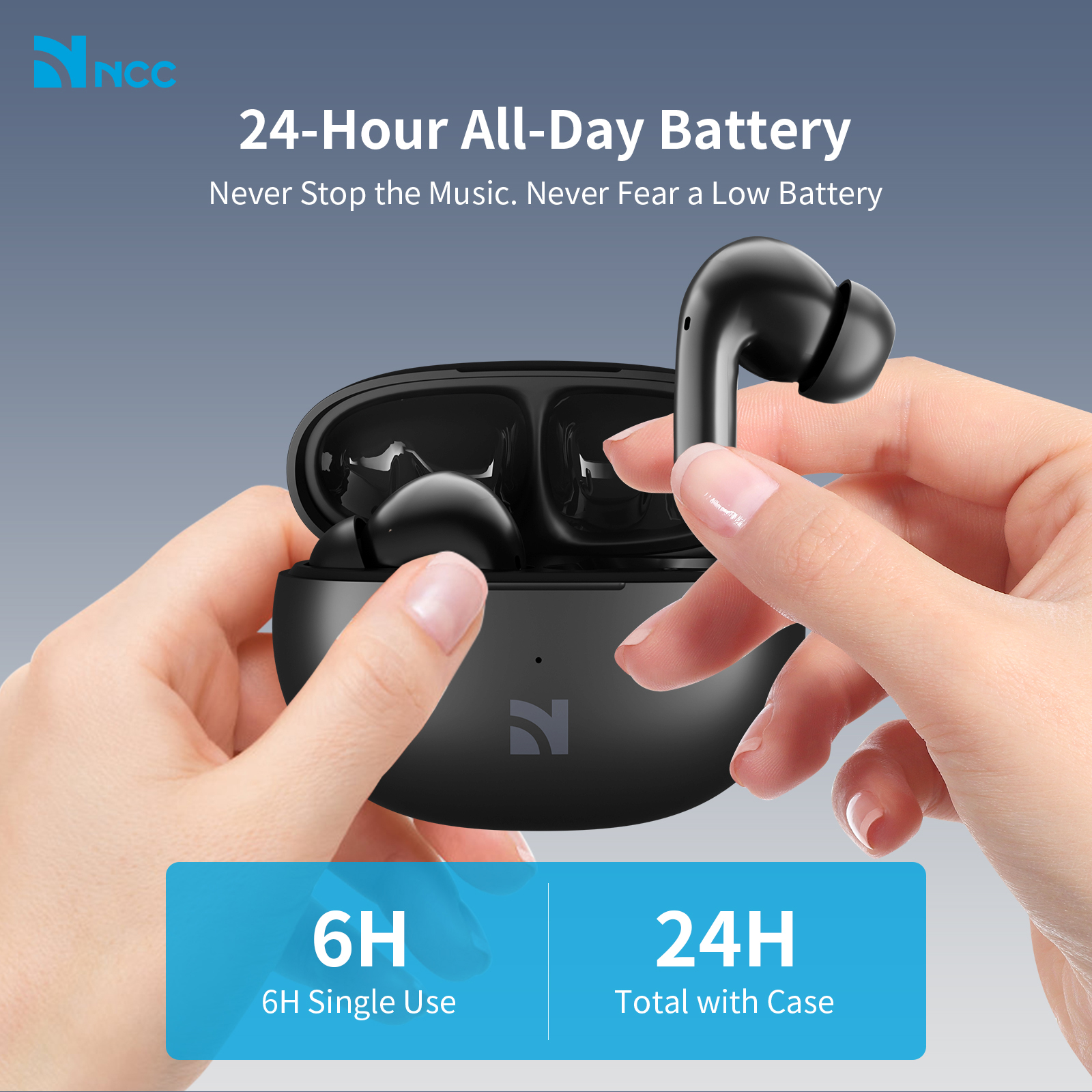 NCC Bluetooth Earbuds Sheng LY-0301 Black - 4