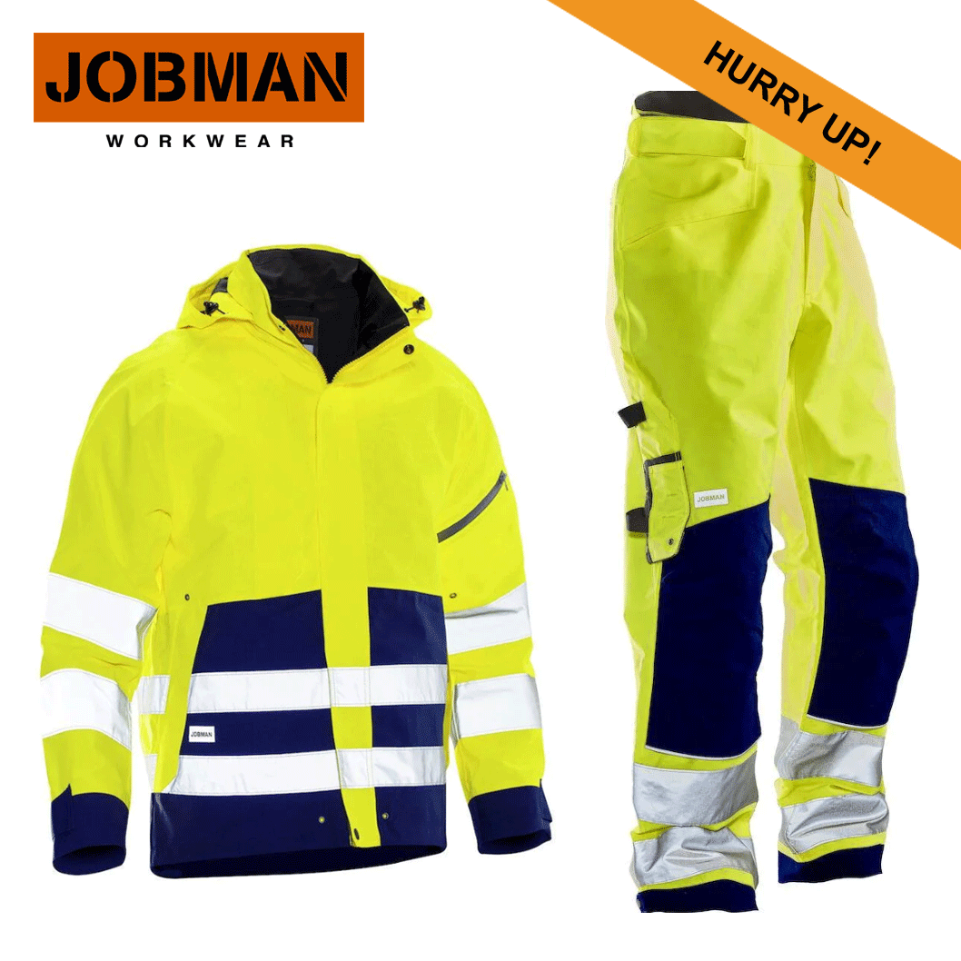 Skaljacka + Skalbyxa Jobman Gul/Navy