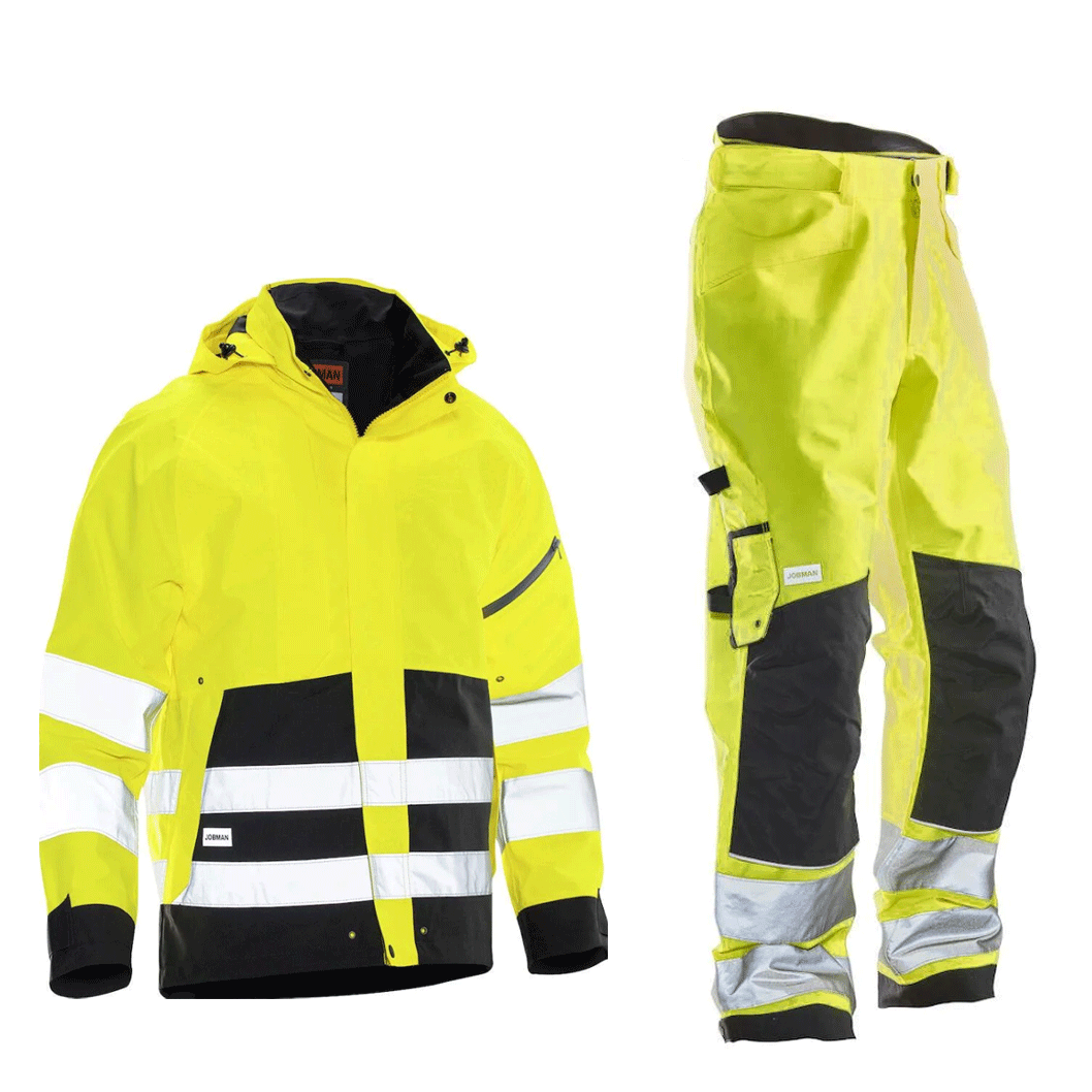 Skaljacka + Skalbyxa Jobman Gul/Svart - 2