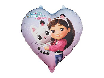 Gabby's Dollhouse hjärtballong 35 cm med Gabby