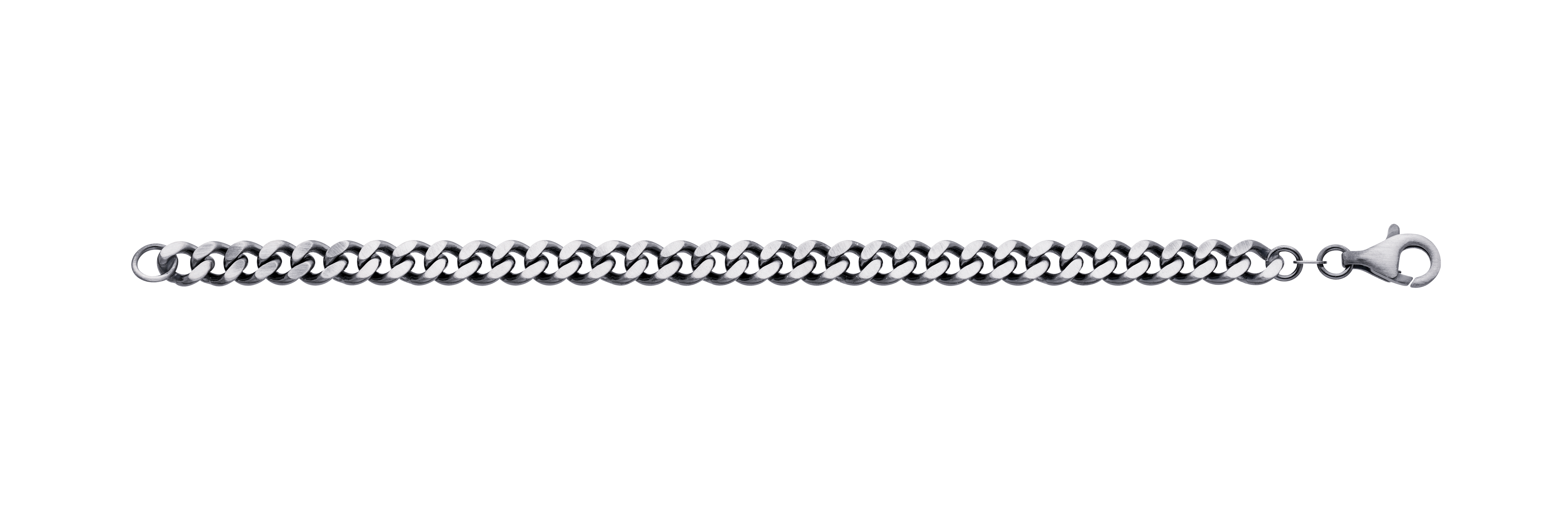 Armband pansar oxiderat silver 18 cm