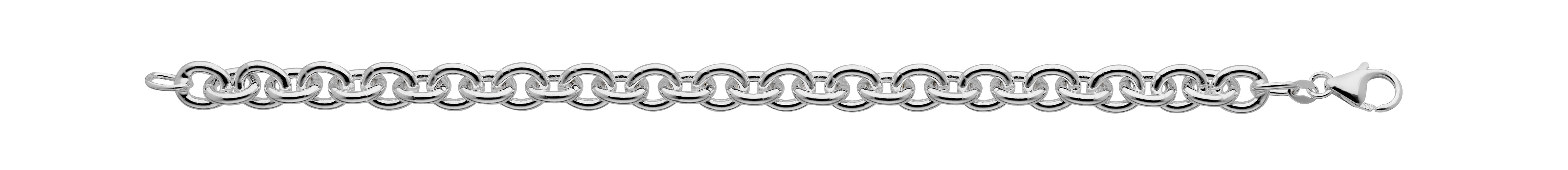 Armband pansar rund silver 18 cm
