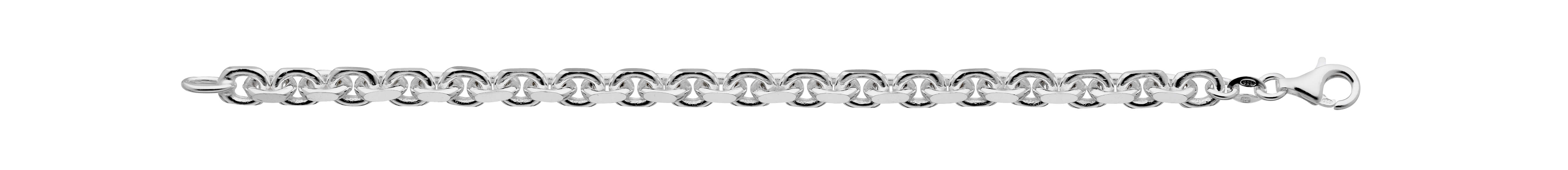 Armband ankar flackslipad silver 18 cm