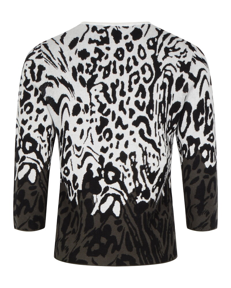 Jumper leo offwhite/svart/grön