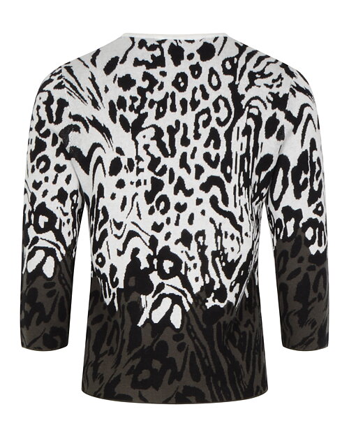 Jumper leo offwhite/svart/grön - 2