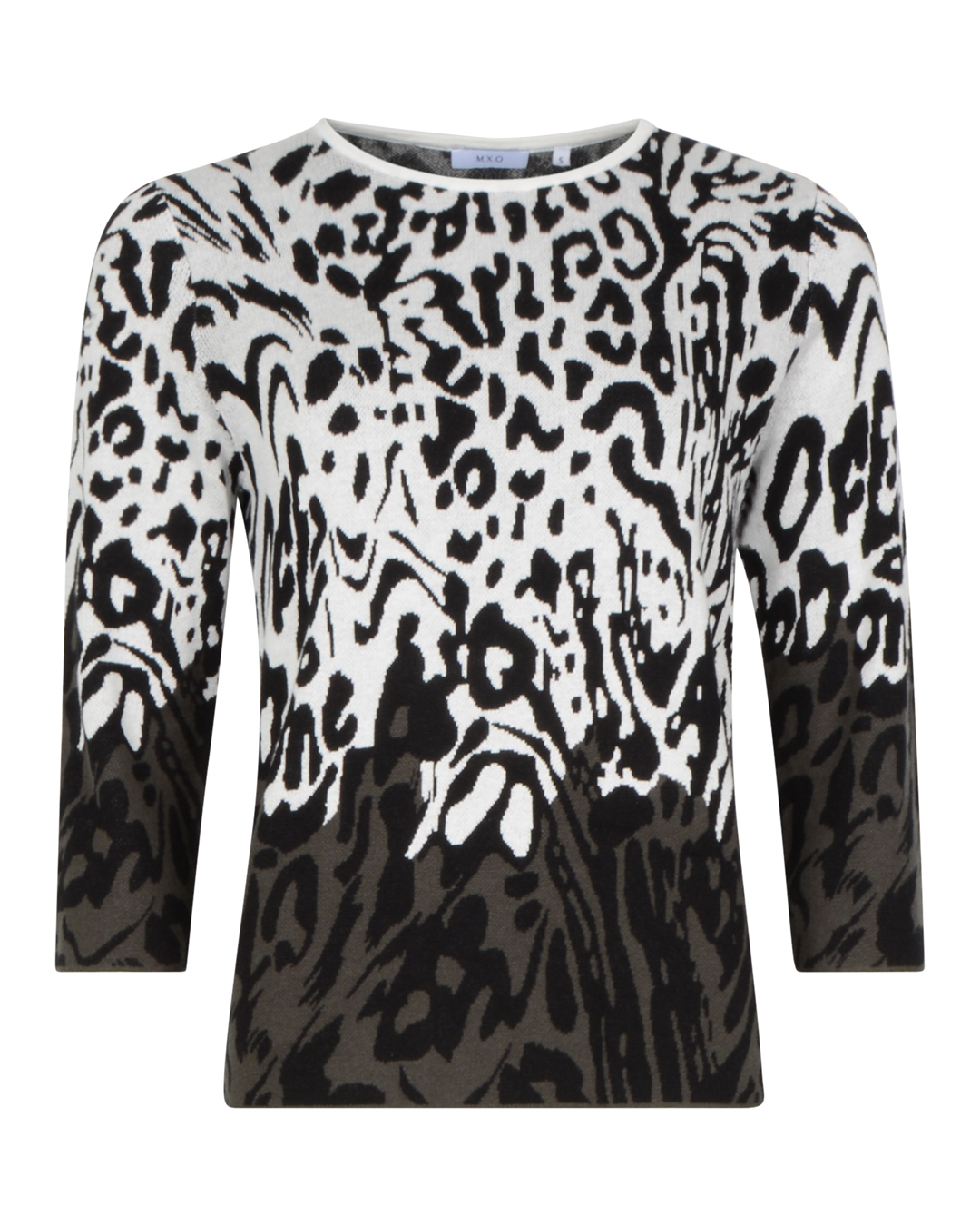 Jumper leo offwhite/svart/grön