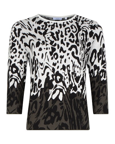 Jumper leo offwhite/svart/grön