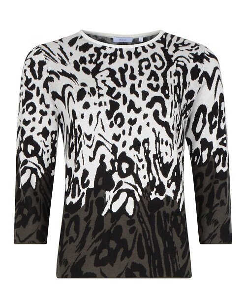 Jumper leo offwhite/svart/grön