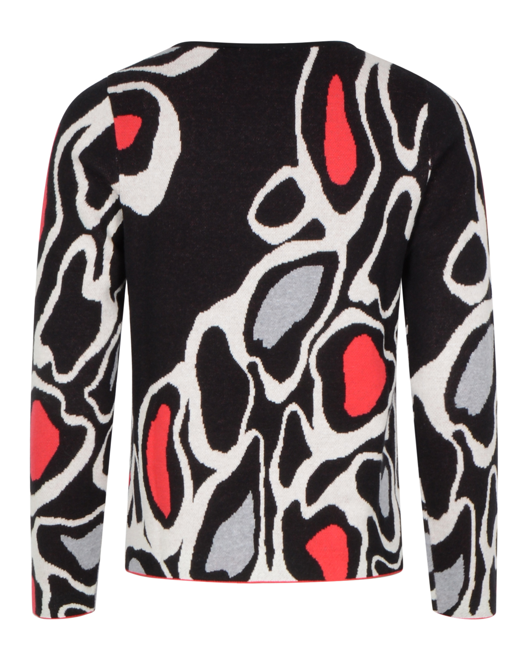 Jumper mönstrad svart/vit/röd/grå - 2