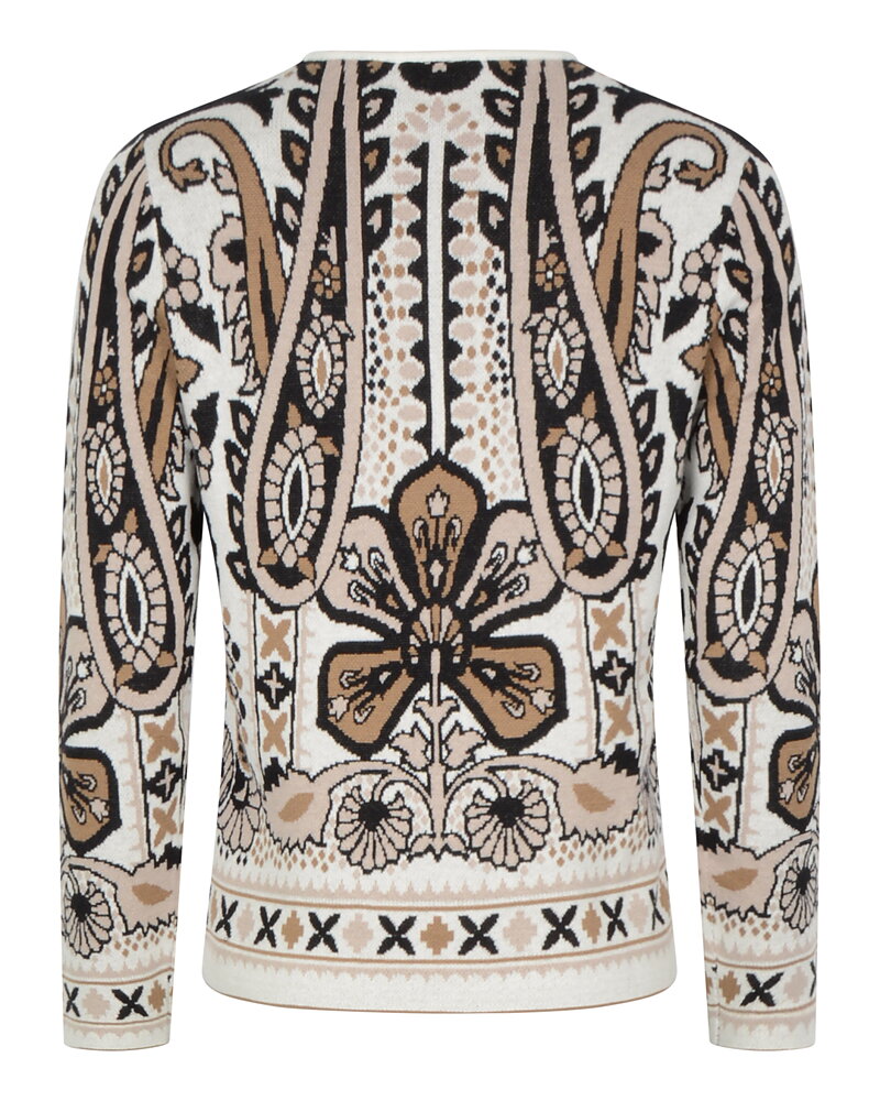 Jumper mönstrad offwhite/beige/svart