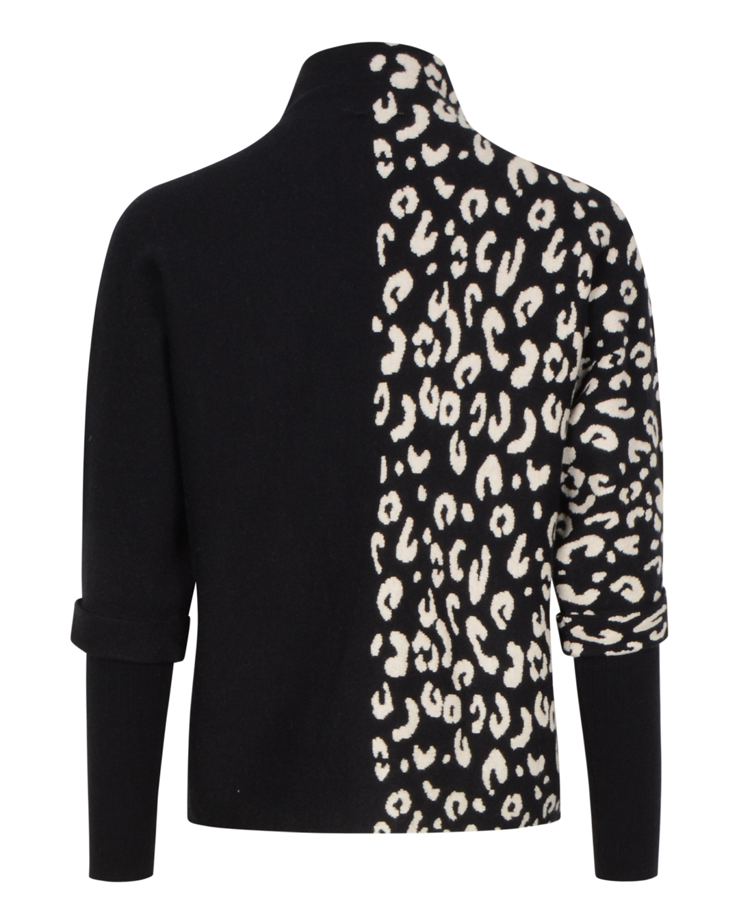 Jumper ficka fram mönstrad svart/offwhite - 2