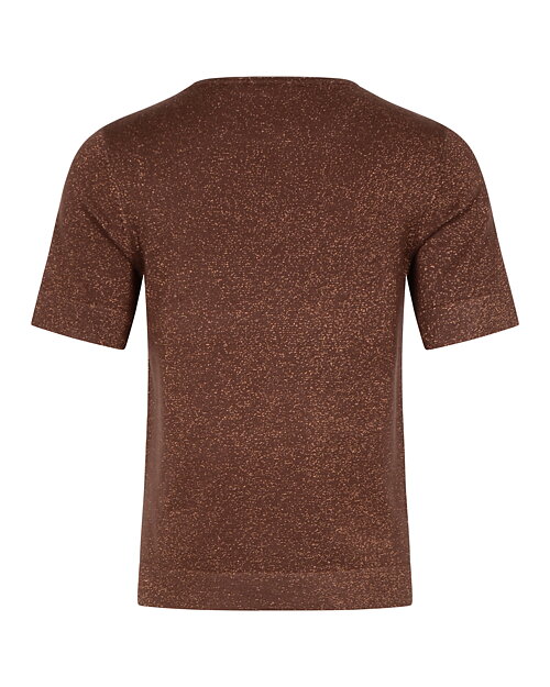 Jumper kort ärm glitter brun - 2