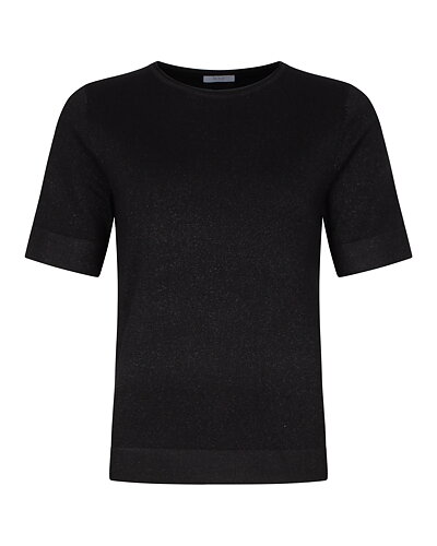 Jumper kort ärm glitter svart