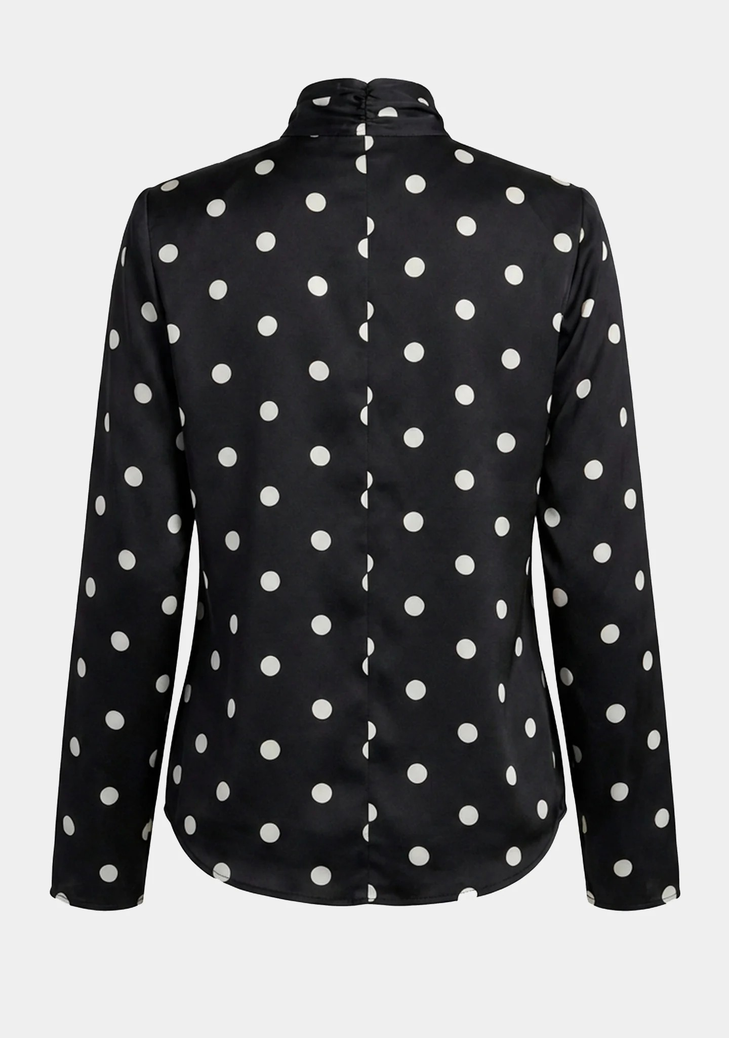 Osla Bow Blouse - Black W/Dots - Isay - 6