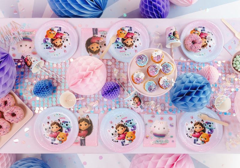 Gabby's Dollhouse servetter i pastellfärgad kalasdukning
