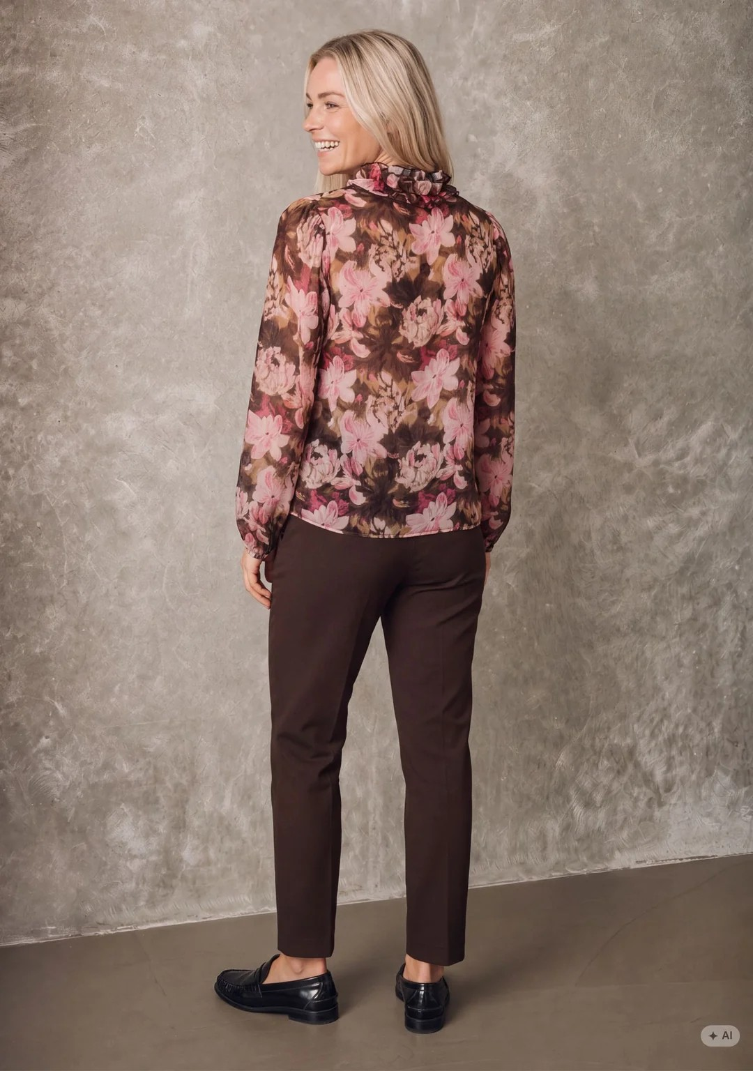 Vibse Ruffle Blouse - Flower - Isay