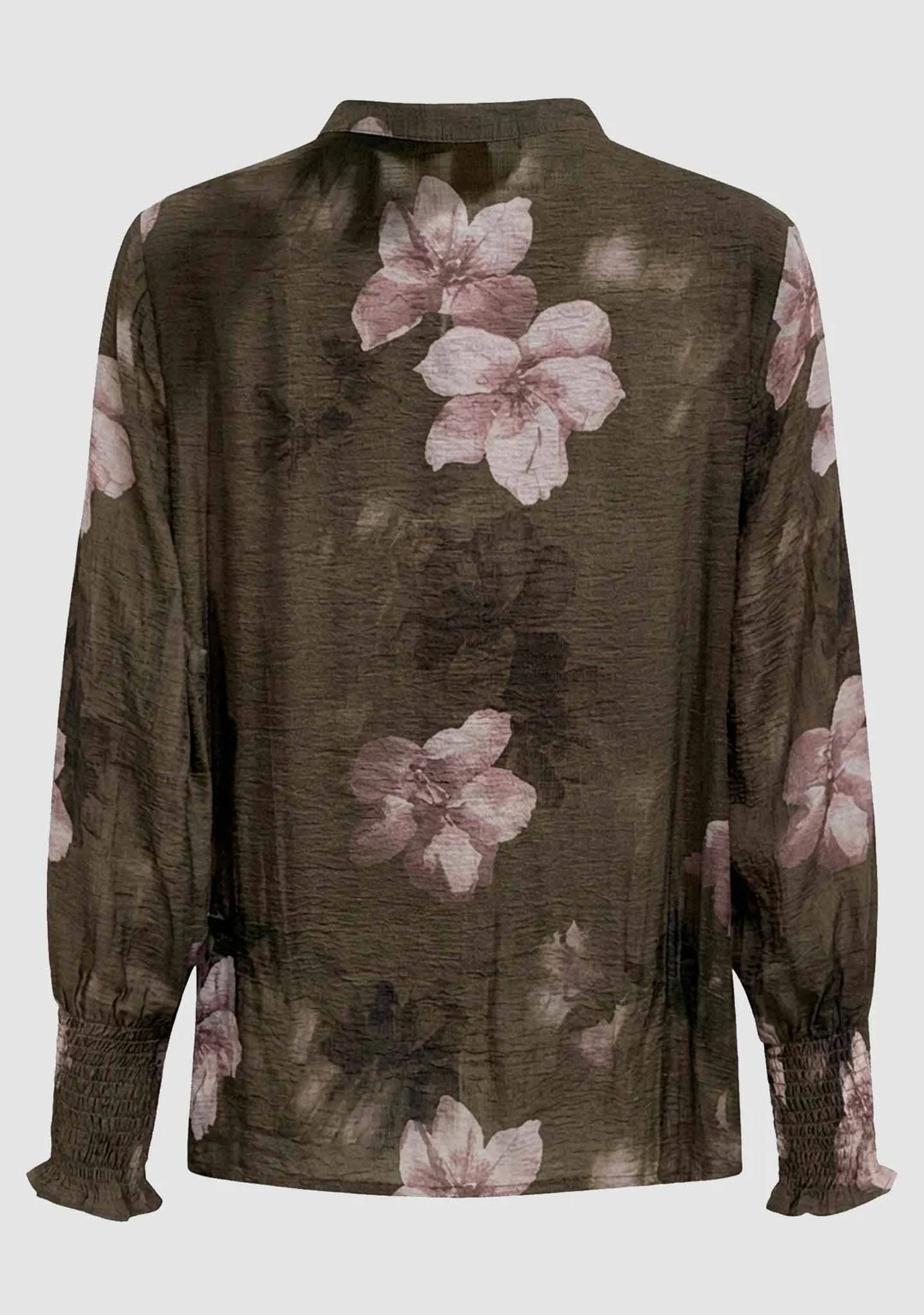 Ane Printed Blouse - Khaki Flowerdream - Isay  - 5
