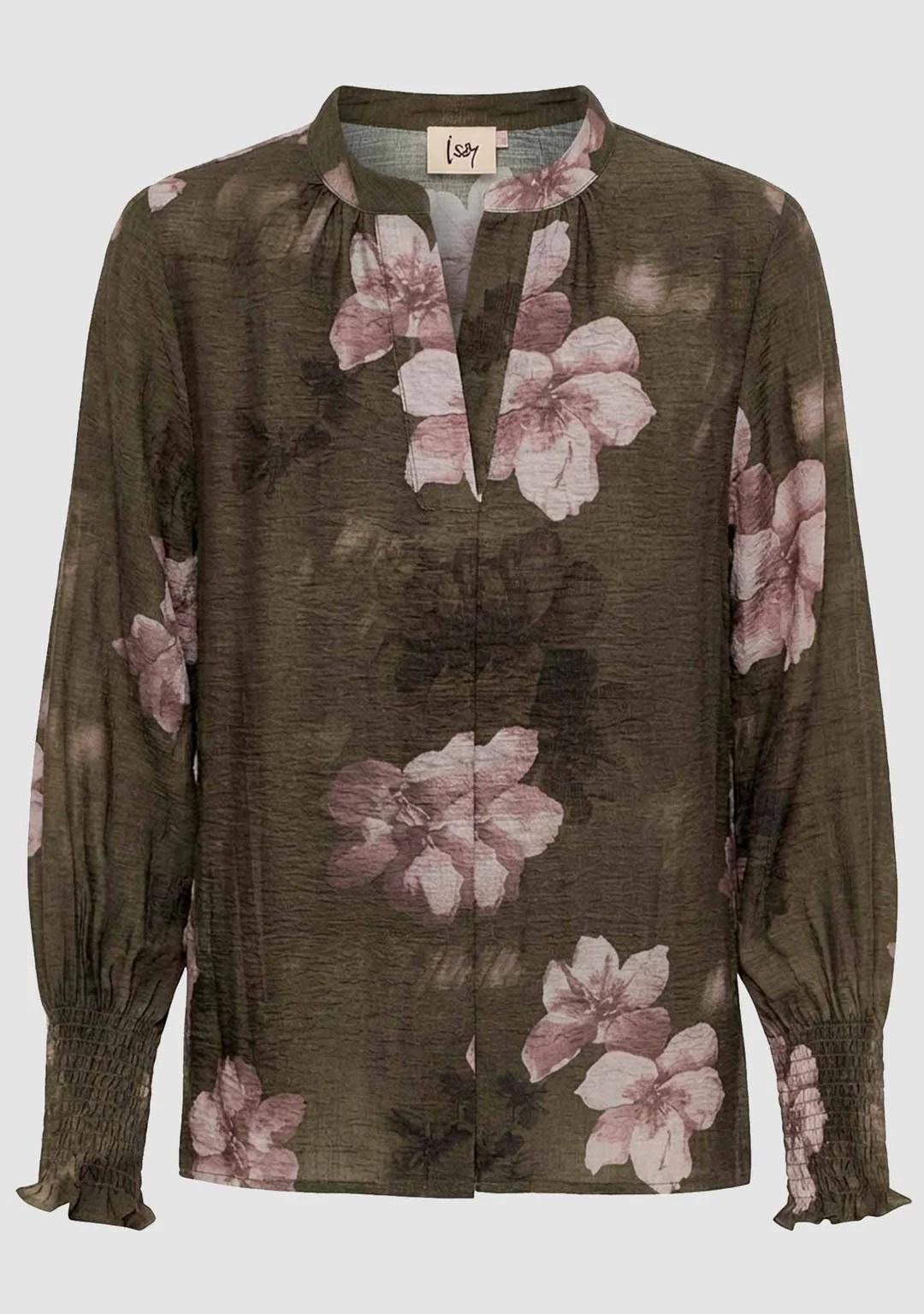 Ane Printed Blouse - Khaki Flowerdream - Isay  - 4