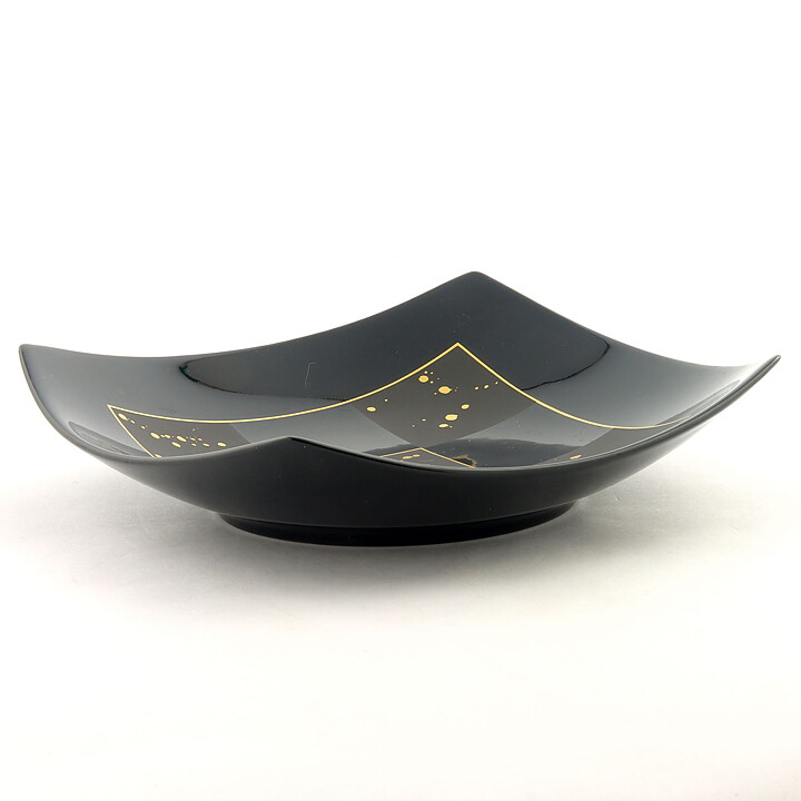 ヤン  黒いボウル  金色の装飾  18/5cm  1993年 (2)